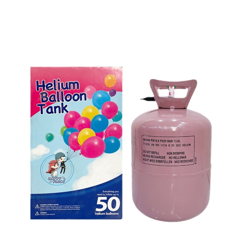 Botella de helio portátil de alta pureza lleno de aire flotante bola tanque de helio balón de lanzamiento de aire de Año Nuevo helio balón tanque de bombeo