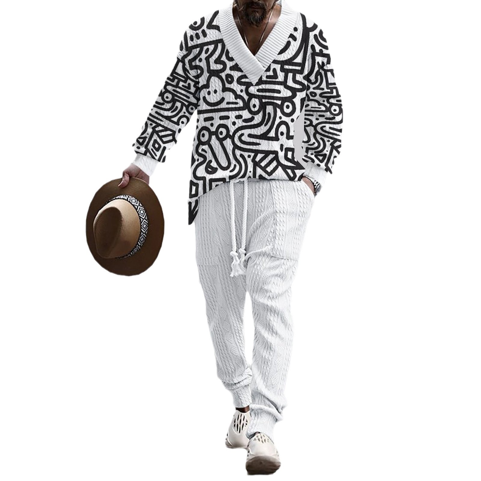 Pantaloni larghi da uomo 2024, nuovi, stampati in digitale 3D, a maniche lunghe, in taglia europea_voghion.com