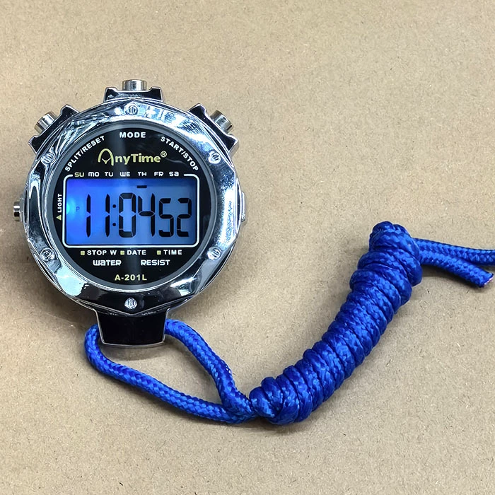 Водонепроницаемый электронный секундомер для соревнований, секундомер A-201L с цветной подсветкой, многоканальный секундомер, спортивный таймер