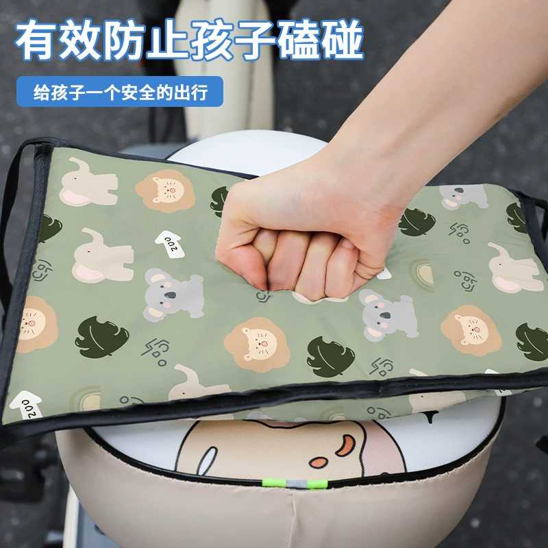 Электрический мотоцикл передний детский сиденье противоударная головка защитная прокладка толстая губка аккумулятор автомобиль детское противоударная головная прокладка