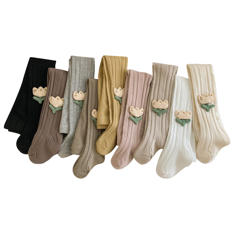 23 otoño nuevo patrón de diamante tulipán pantimedias los niños ajustable niñas desgaste exterior lindo polainas Calcetines