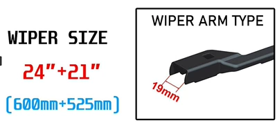 Suitable for Land Rover Range Rover Evoque L538 2011-2018 accessories car wiper blade wiper (Wiper) - range-rover-evoque-24-inch-21-inch