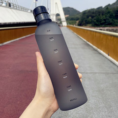 Time Scale Anti-fall Plastic Water Cup for Children and Men, Korean Version High-Quality, Ins Simple Tea Cup, Sports Water Bottle