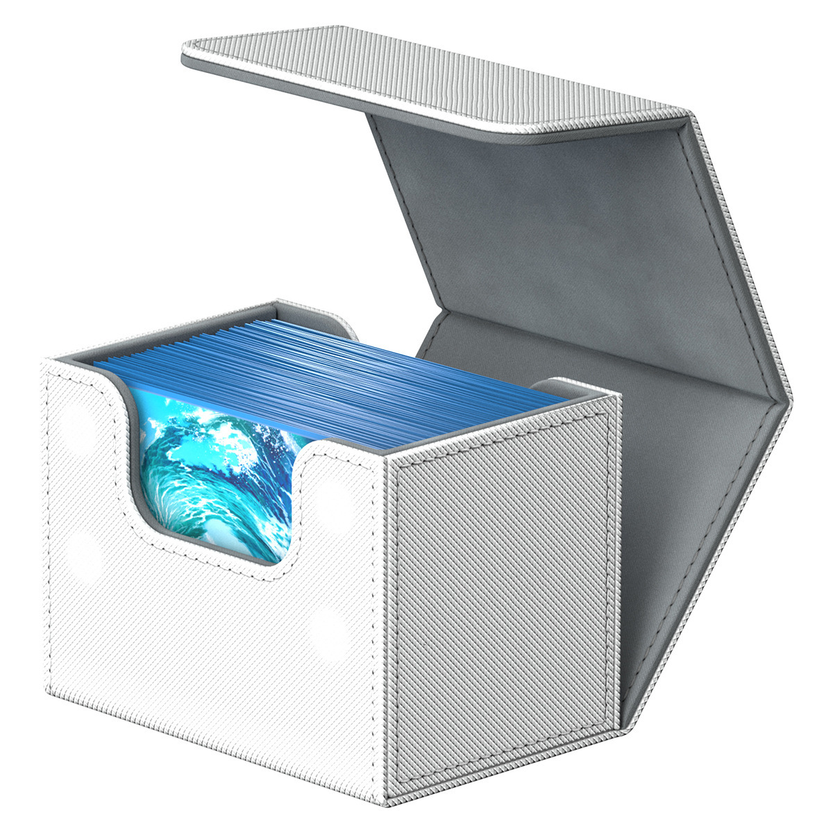 De gama alta 80 + multi-funcional PU caja de tarjeta juego de mesa MTG Ultraman tarjeta Bao Ke Meng Wanzhi tarjeta de almacenamiento al por mayor