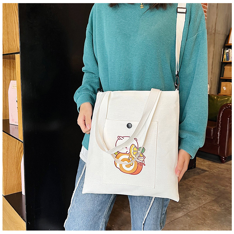 The new Korean-style cute Japanese-style single-shoulder bag is selling well. It's a simple and versatile canvas bag for college students' crossbody tutoring undefined