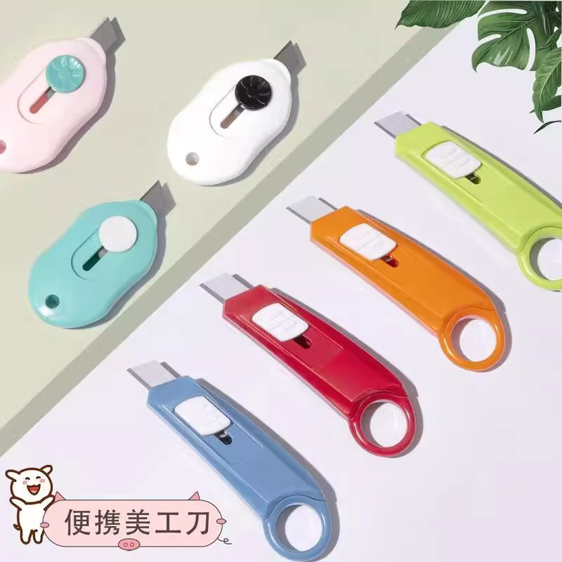 Mini cuchillo de arte pequeño paquete expreso herramienta de descompactación portátil estudiante papelería de oficina cortador de papel cuchillo manual