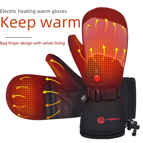 Ski Electric Heated Gloves Source Factory, Fast Heating, Touchscreen Ski Gloves, Cycling Full-Finger Gloves, Winter Constant Temperature Warmth