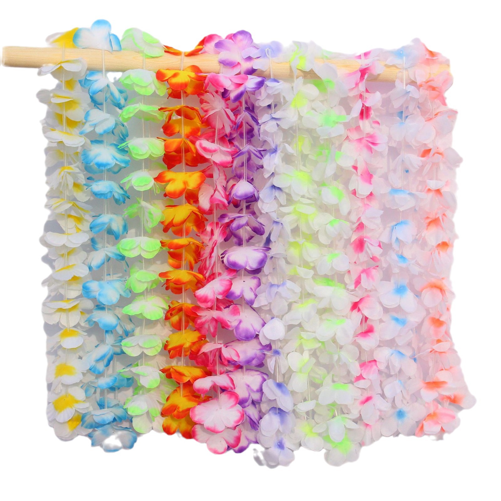 12 unids Hawaiian guirnalda traje transfronterizo Venta caliente Garland 12 colores collar de flores a mano opcional compresión de vacío