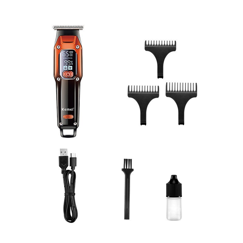 科美電気バリカンKM-658クロスボーダー新型LED液晶デジタル表示USB快充電気バリカンヘアトリートメント器|undefined