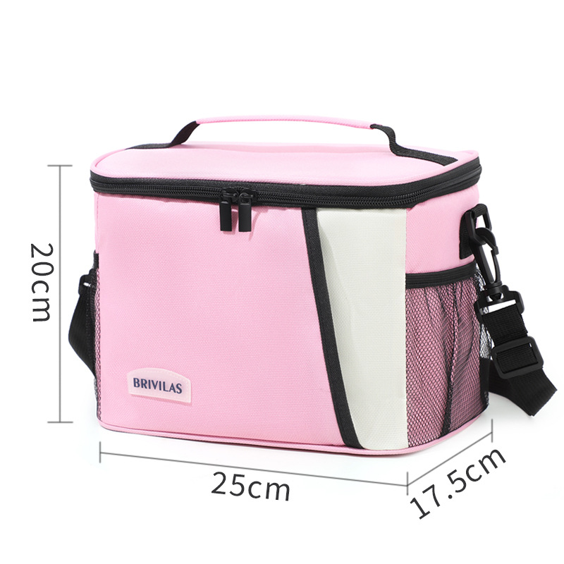 Bolsa de almuerzo de mensajero de gran capacidad, bolsa de picnic de color a juego de dopamina, bolsa de hielo transfronteriza de comercio exterior, bolsa de almuerzo, bolsa de aislamiento