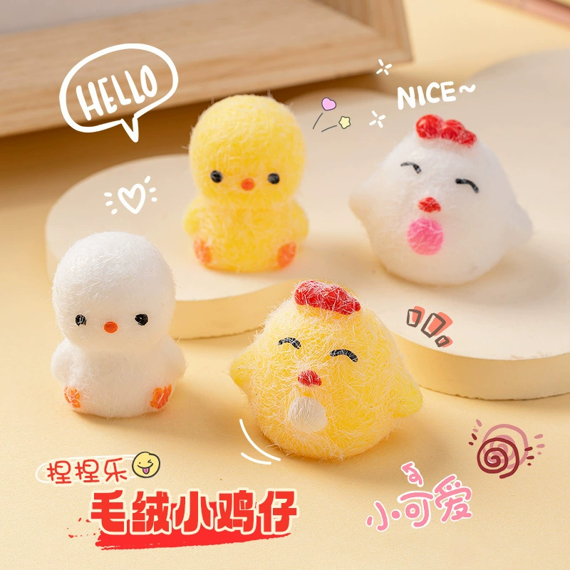 Креативная флокировка цыпленка щепотка маленькой красной книги с той же ценностью