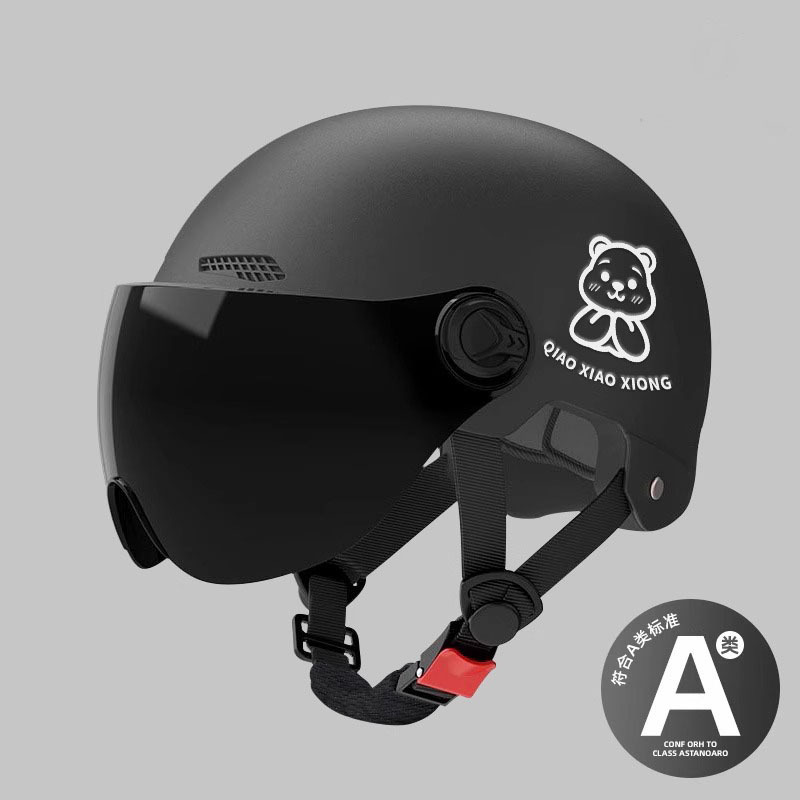 Universal – Electric Vehicle Helmet Auto Parts and Accessories - black-sunscreen-short-mirror-enhanced-hardness-reflective-stripe-decal-bearnew-national-standard-class-a