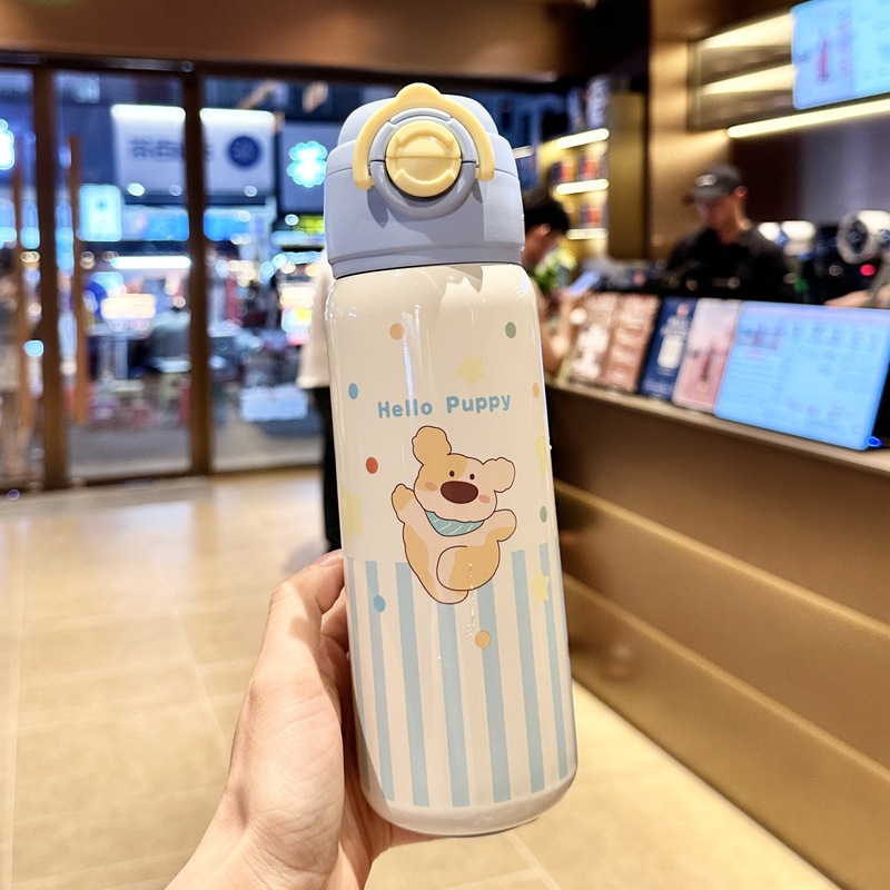 ドーパミンカラーマッチングカップ 316 ステンレス鋼子供用魔法瓶ケトル吸引可能とストレートダブルドリンクカップポータブルストローカップ|undefined