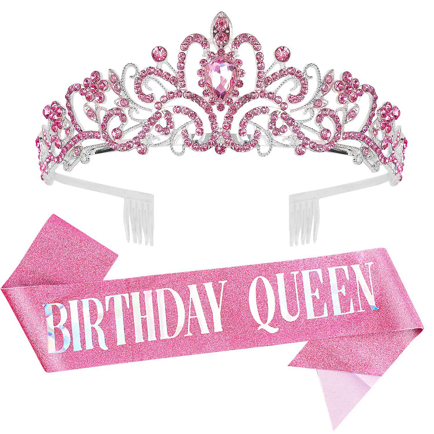 Европейско-американский набор на день рождения: наплечная лента-корона BIRTHDAY QUEEN/GIRL, праздничный набор