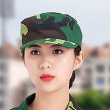 地摊工地防尘遮阳防晒鸭舌帽棒球帽太阳帽粉刷工帽学生军训迷彩帽