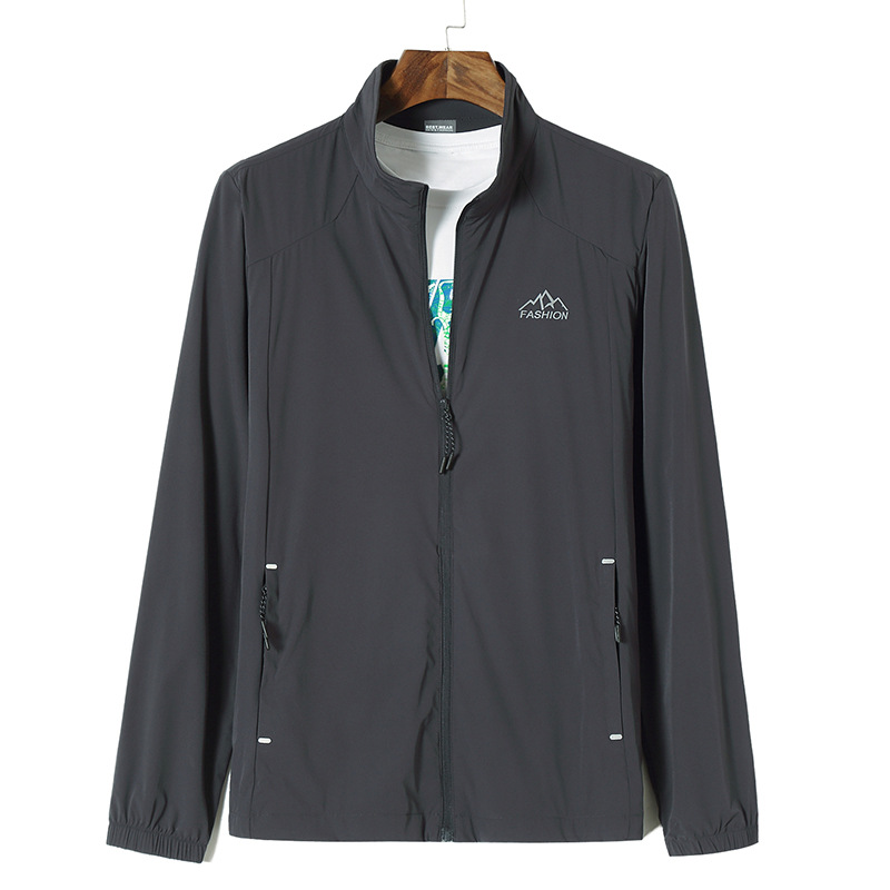 2026 Summer Plus Size Men's Quick-Dry Outdoor Sun Protection Fishing Jacket Thin Ice Silk Sun Protection Clothing