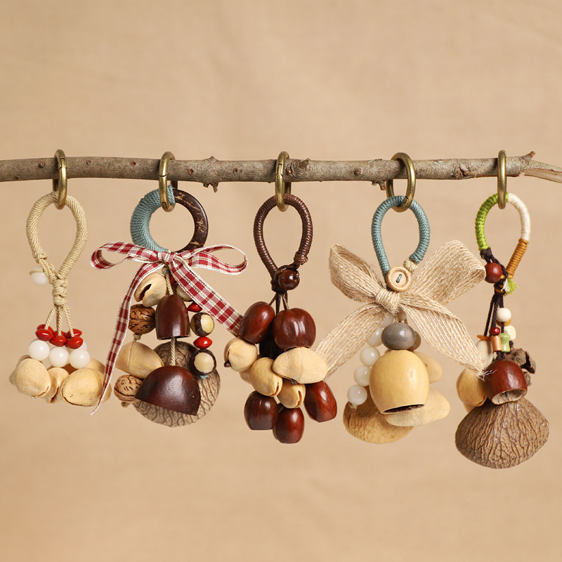 Natural Forest Plant Fruit Shell Seed Pendant, Vintage Handmade Rattle, Healing Hanging Bell, Artistic Gift Ornament Natural Forest Plant Fruit Shell Seed Pendant, Vintage Handmade Rattle, Healing Hanging Bell, Artistic Gift Ornament