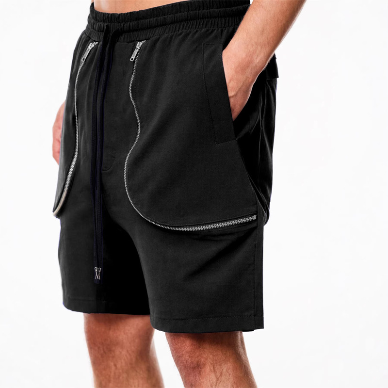 Men's Casual Shorts for Summer Running, Multi-Pocket Gym Cargo Shorts, Quick-Dry Five-Point Length