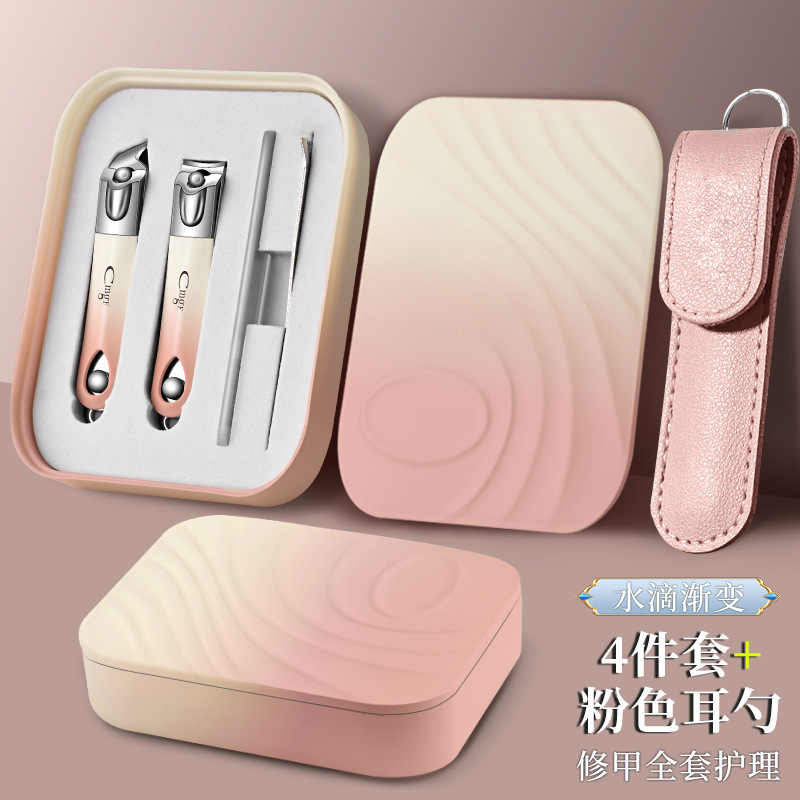 Nail clipper set graduado regalo manicuras cortadoras de uñas set manicuras gota de agua image 11