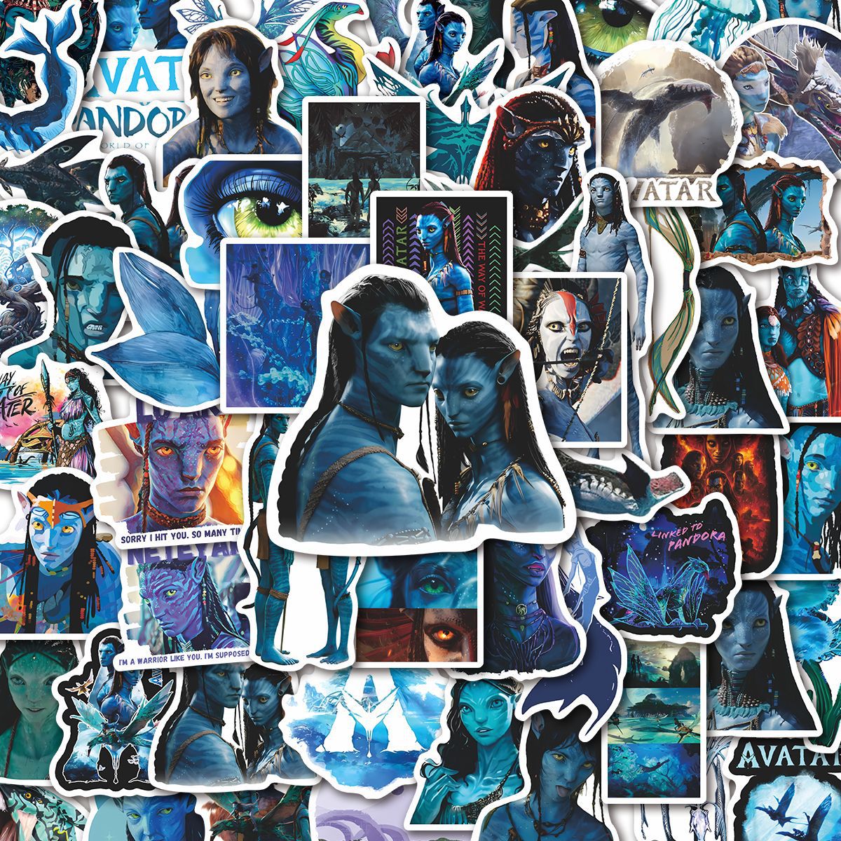 65 New Avatar Movie Creative Stickers, Graffiti Decorations for Water Bottles, Computer Luggage, Waterproof Peripheral Stickers