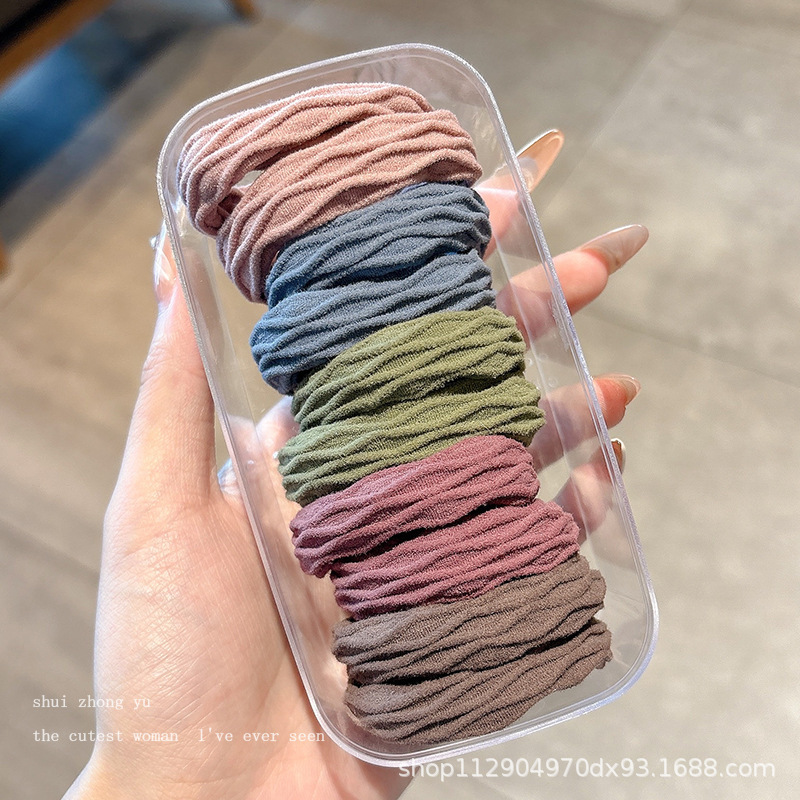 2025 nuevo estilo simple cabello de moda de alta elasticidad correa de correa de cabello multifuncional cubierta de cuero durable cabello bola adornamiento para el cabello