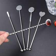创意造型酒具搅拌棒奶茶咖啡饮料装饰棒酒吧鸡尾酒 不锈钢酒调棒
