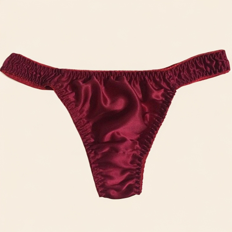 Cross-Border Spot Mulberry Silk Sexy Underwear, Silk Underwear, Large Size Briefs, Men's and Women's Couple Thong