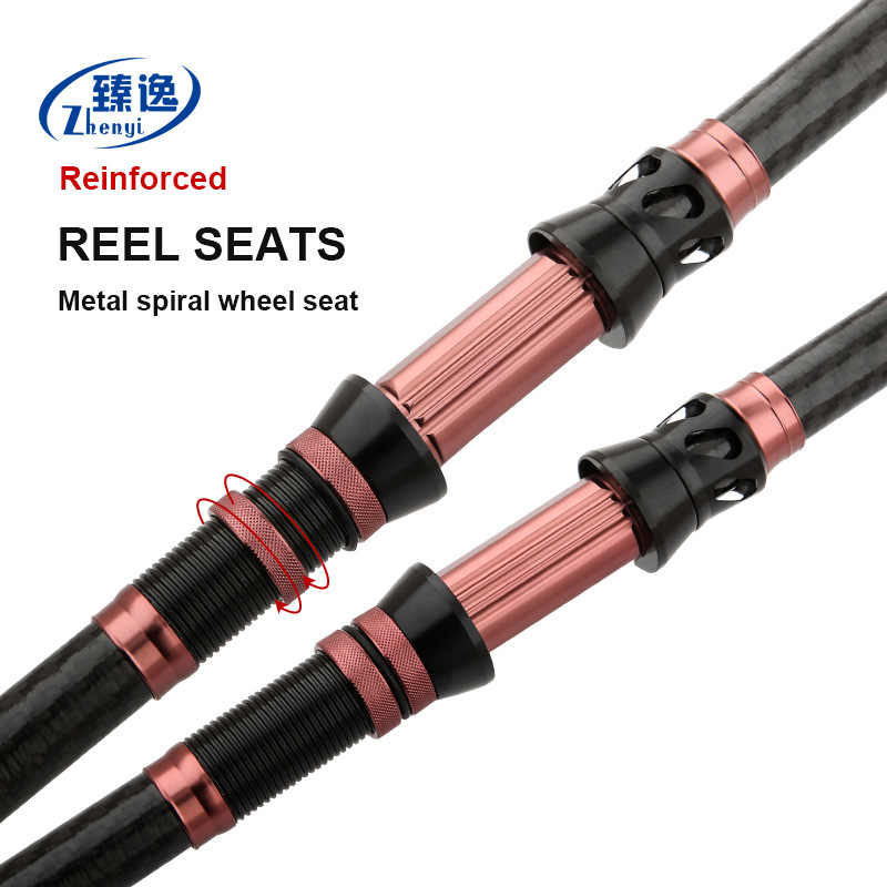 Zhenyi sección corta púrpura negro portátil varilla de mar retráctil rodilla de pesca marina arrojar equipos de pesca transfronterizos un agente de carbono