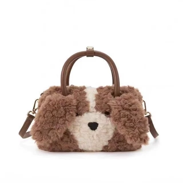 Сумка-кроссбоди на руку "Горячий ветер", зима 2025, новая женская мини-сумка с милым мультяшным щенком, универсальная сумка.