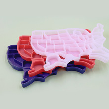 創意美國地圖冰格凍冰模具威士忌制冰器硅膠制冰盒制冰器