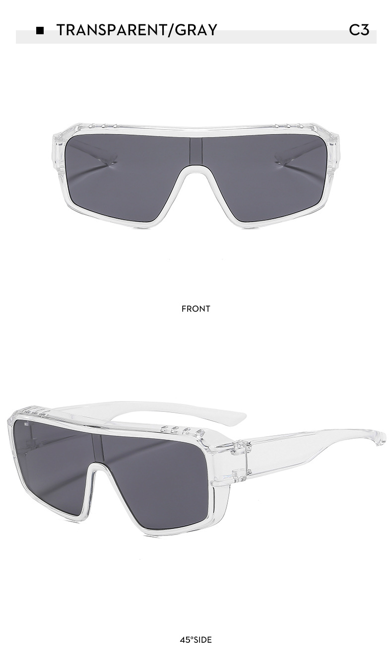 Lunettes de soleil homme à monture carrée, contour d'oreille, verres à protection UV, style rétro, monture noire en métal, unisexe_voghion.com