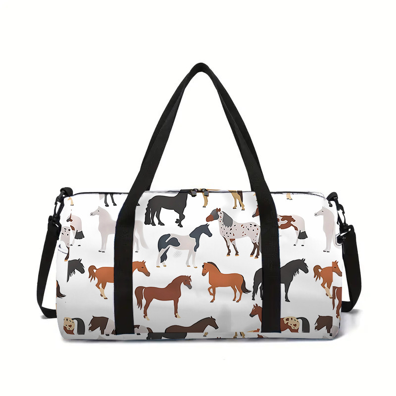 Horse Travel Bag Capacity Business Trip Portable Fashion Sports Fitness Bag Luggage Bag Portable Storage Bag Luggage Bag Horse Travel Bag Capacity Business Trip Portable Fashion Sports Fitness Bag Luggage Bag Portable Storage Bag Luggage Bag