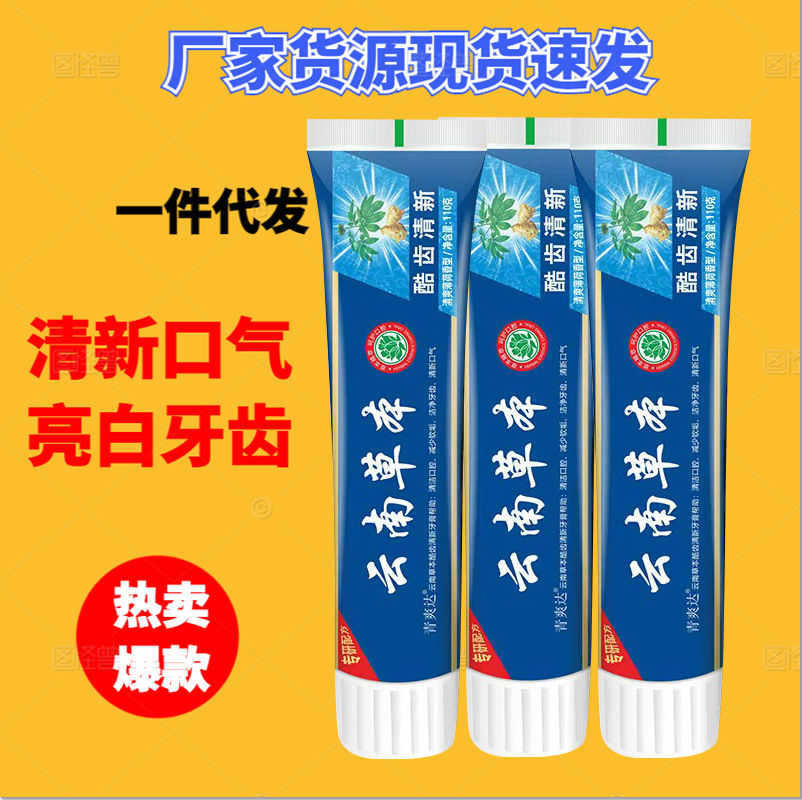 云南草本牙膏110g180g薄荷会销地摊开业礼品活动福利促销厂家批发