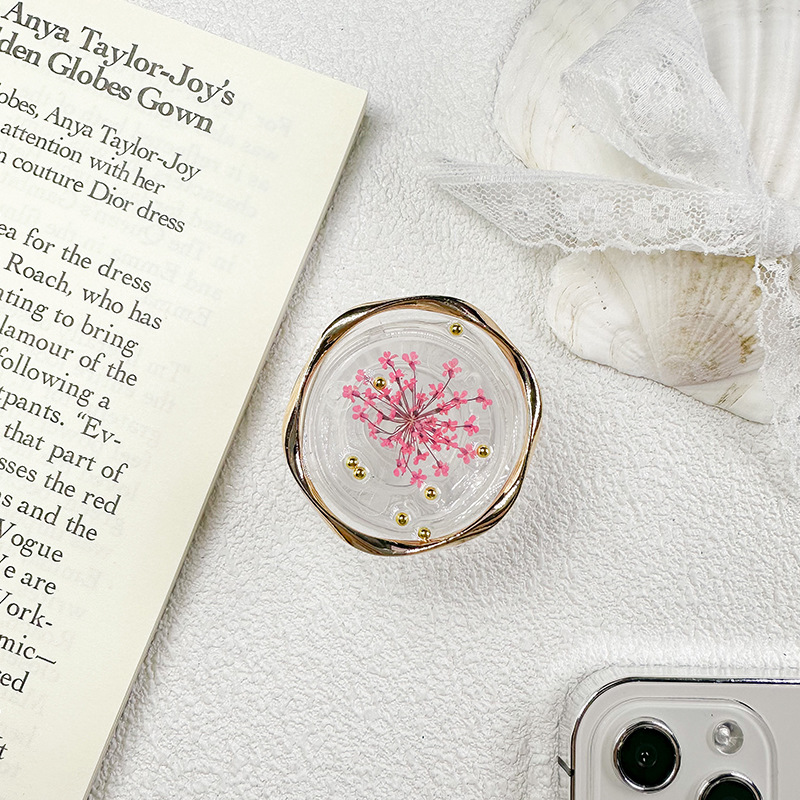 Untitled-1_0008_Epoxy bracket-twist circle real flower-pink