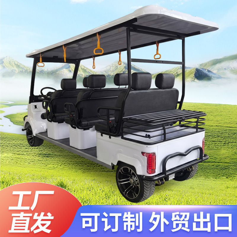 Carritos de golf, vehículos eléctricos de movilidad para zonas turísticas, exportables para comercio exterior, y vehículos de cuatro ruedas para recepciones de hoteles. image 3