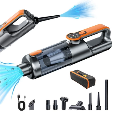 Tozsoranlar: High Suction Power Car Vacuum - 126-silver-orange-brushless-vacuum-cleaner009-storage-bag