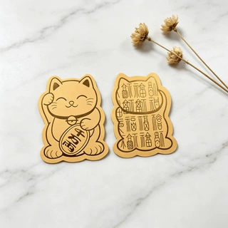 迷你卡通财神手机金属贴好运连连招财猫手机可爱卡通贴纸巧思匠造