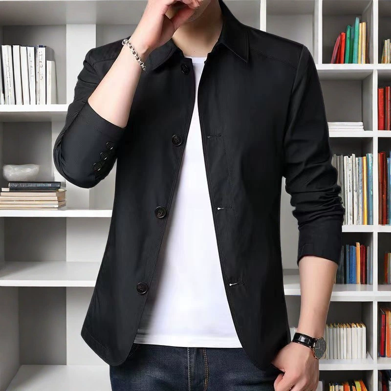 Men's jacket for leisure, long-sleeve