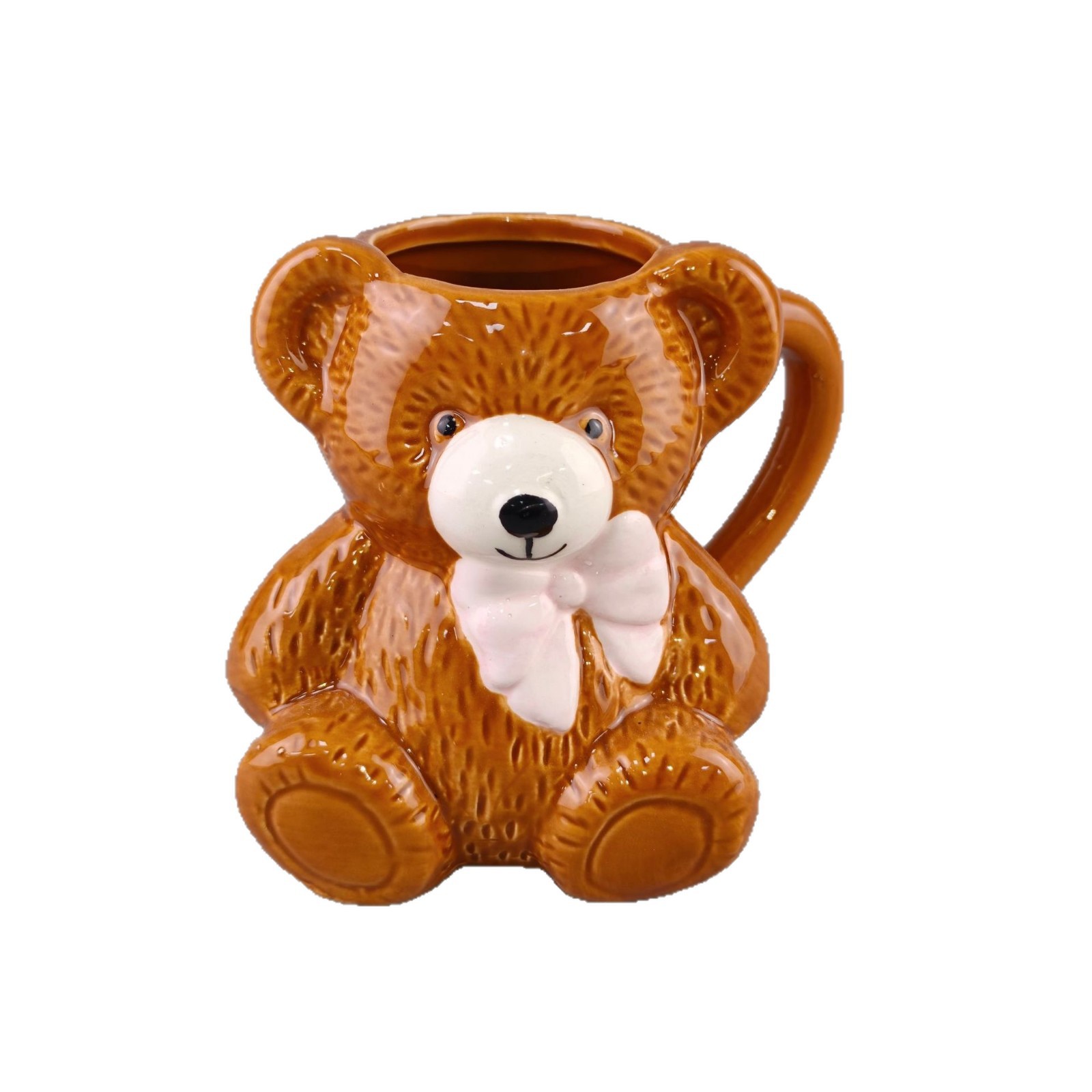 Inventario creativo transfronterizo de alto valor facial lindo oso de juguete taza de caricatura cerámica bebida copas de cumpleaños de agua