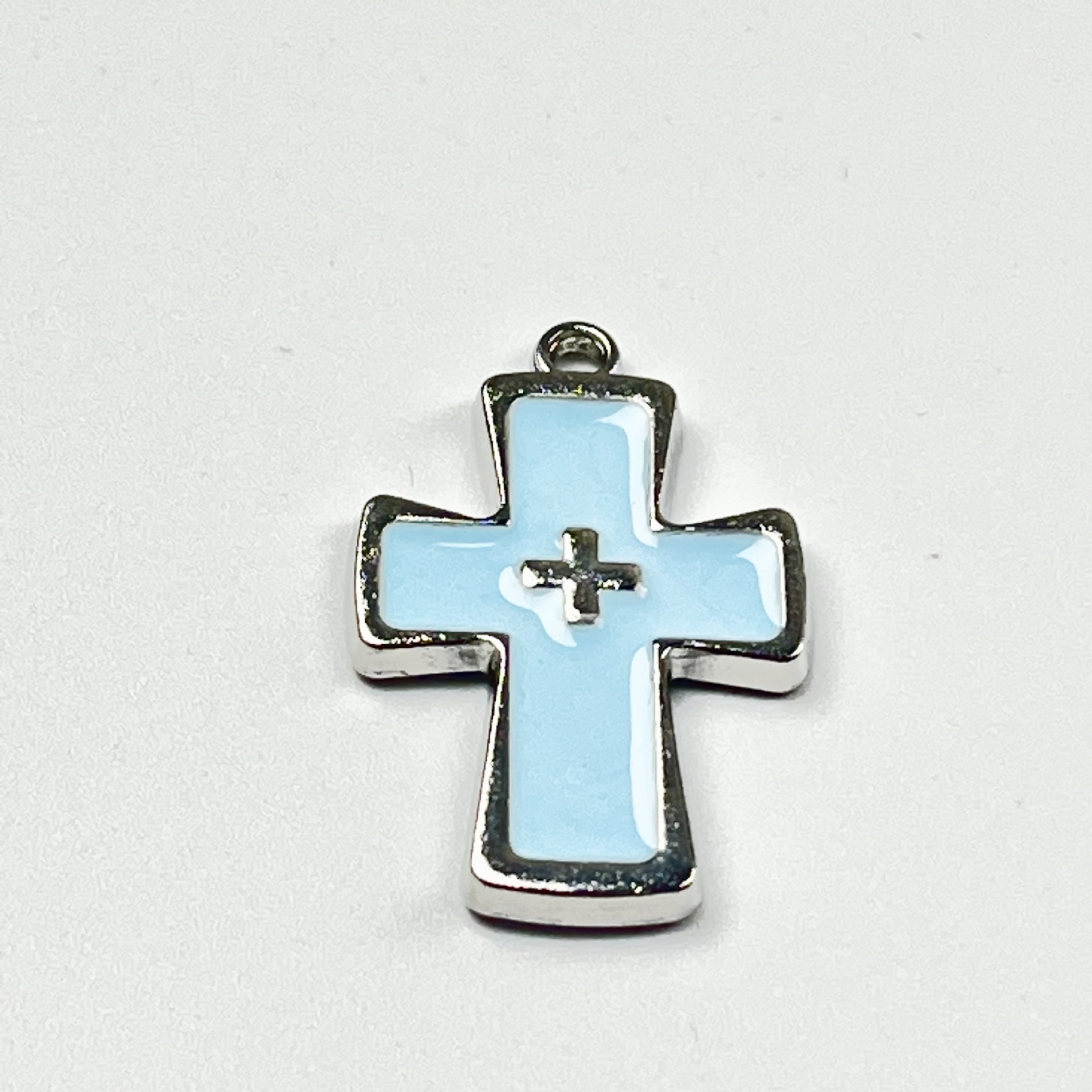 Accesorios de joyería de aleación de bricolaje Colgante de cruz de plata retro Pulsera Collar Pendientes Decoración de ropa Colgante