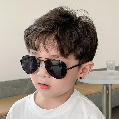NextRoad Children's Sunglasses Pilot Style, Unisex (Boys and Girls), Black, Polarized UV Protection Sunglasses