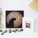 教堂猫拼图异形木质动漫冬灯拼图木制高难度成人拼图抖音直播爆款