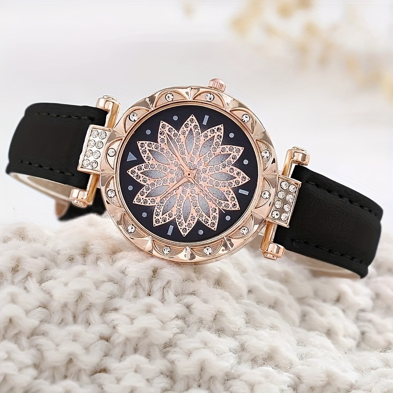 Elegant Flower Buckle Quartz Women's Watches display picture 1