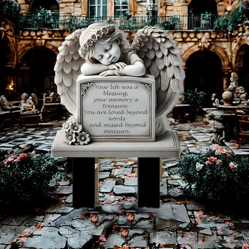 Ángel de Pascua transfronterizo lápida placa conmemorativa acrílico plano inserción artesanía jardín patio inserción decoración