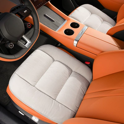 Seat cushion, seat cover – Winter Seat Cushion Universal Warm - checkered-flannel-off-white-front-row-2-photos