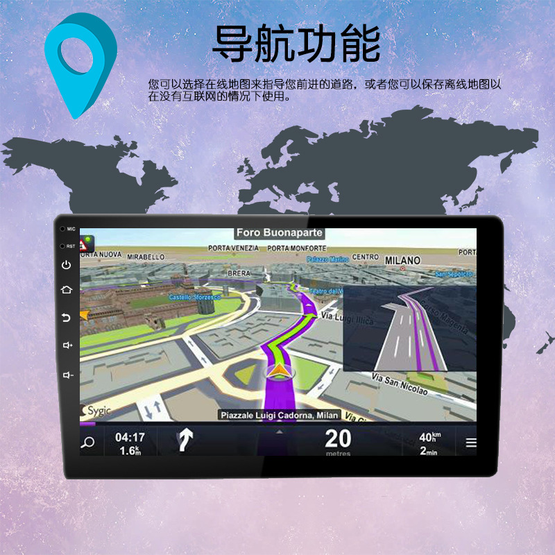 10-inch Apple wireless Carplay Android 2+32g large screen navigator car Bluetooth mp5 reversing Image 12V