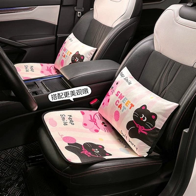 2026 New Cartoon Cat Cooling Cushion and Lumbar Support, Universal