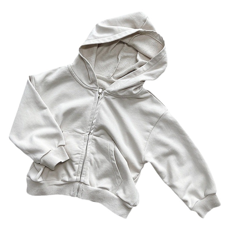 Primavera y otoño nuevos niños chaqueta casual niños y niñas personalidad todo partido suéter con capucha niños estilo coreano moda suelta niños