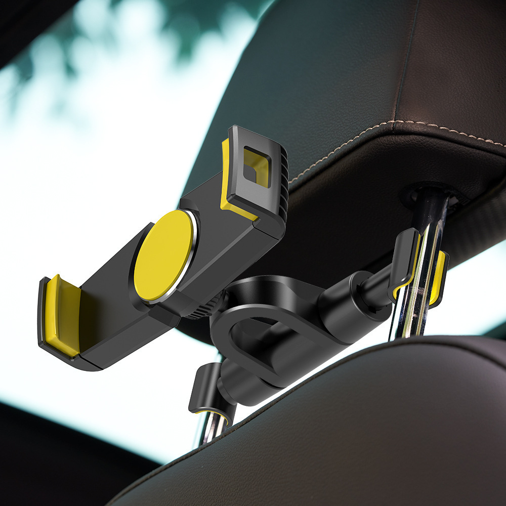 Cross-Border Douyin Car Mobile Phone Holder Rear Car Rear Pillow Holder Snap-On Ipod Holder Telescopic and Stable