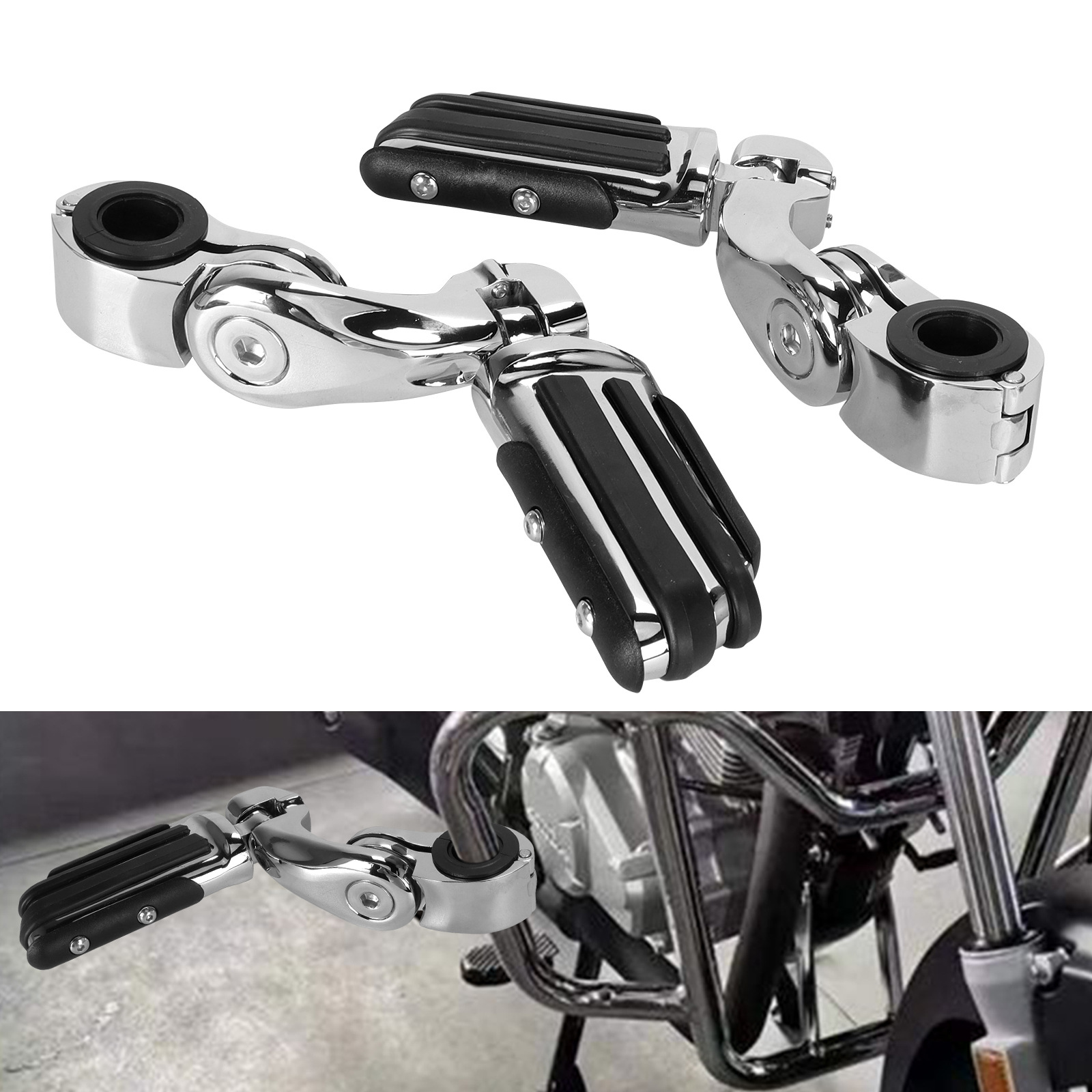 Suitable for Harley Road King Street Glide Modified Aluminum Alloy Footrests Motorcycle Modification Parts